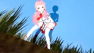 Hentai with Flare Arlgrande getting fucked and sucking for the first time (POV)