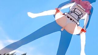 Hentai with Flare Arlgrande getting fucked and sucking for the first time (POV)