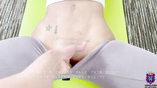 Naive yoga student gets fucked hard by her coach after stretching