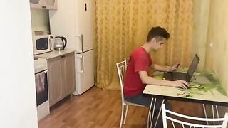The computer broke down, so I called a friend to fix it, and he fucked me