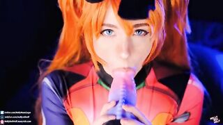 Asuka Langley is a hot slut who loves to fuck and receive cum in her pussy