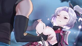 Sex with a girl-assassin from the game Poreo