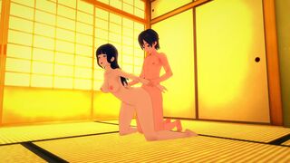 Hinata Hyuga, shy and reserved, gets intimate with her classmate after school