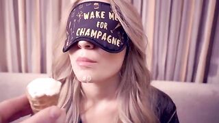 The beautiful Dozza got lost and was fucked in the mouth with cum