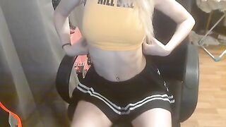 A cute schoolgirl got fucked hard by her boyfriend at home