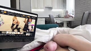 She saw me jerking off and offered to help with her mouth