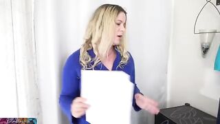 The stepmother helped the boy to stretch his dick before the exams