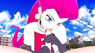 Jessie from Team Rocket wants to fuck your Pokémon in this POV hentai