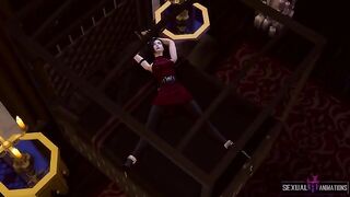 Ada Wong from Resident Evil gets fucked by a zombie police girl