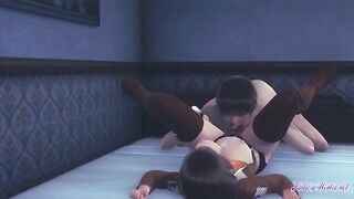 Attack on Titan Hentai - Mikasa's 3D cunnilingus and blowjob action
