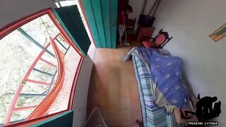 The maid has sex with a guy from the hostel, right there