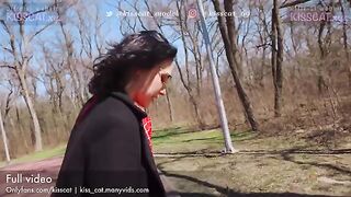 A young Russian student got fucked outdoors by Public Agent