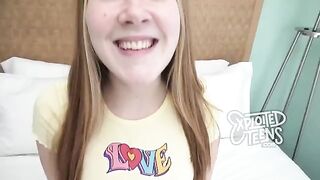 Redhead with freckles and fiery pubic hair gets fucked at casting audition