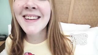 Redhead with freckles and fiery pubic hair gets fucked at casting audition