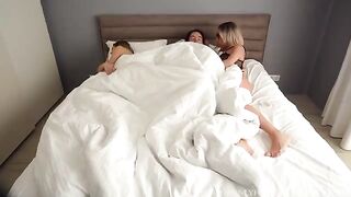Blonde MILF seduced me and my GF in a steamy threesome