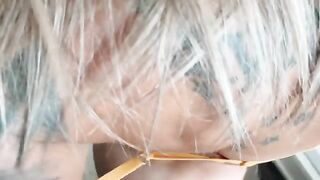 Best doggy style sex with a crazy blue-eyed girl