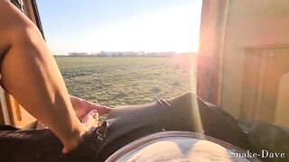 A guy fucked his girl in the camper on the road