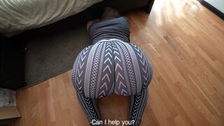 The stepsister got stuck again and thanked her stepbrother twice