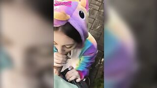 A prank with a hot girl, running wild and free