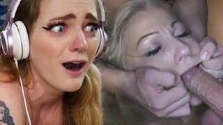 The most powerful cock she has ever experienced, an intense fuck machine reaction!