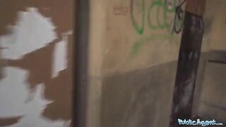 An 18-year-old babe got fucked in the basement for cash