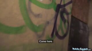 An 18-year-old babe got fucked in the basement for cash