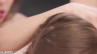Sky Bri and Gianna enjoy passionate lesbian sex in their room