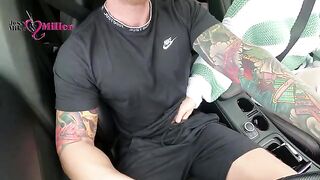 My slutty wife gave me a blowjob while driving in public
