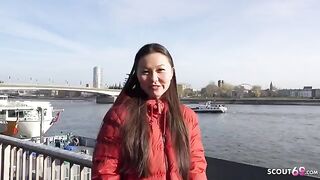 First rimjob and porn with Asia College Girl Luna