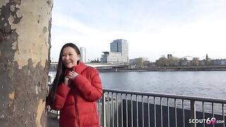 First rimjob and porn with Asia College Girl Luna