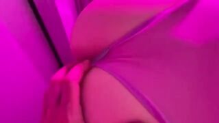 Passionate festival sex and dirty Russian talk in a toilet bathroom