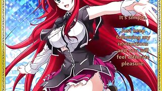 Rias greets her new servant - hentai JOI style