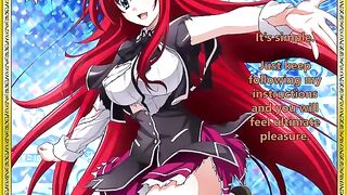 Rias greets her new servant - hentai JOI style