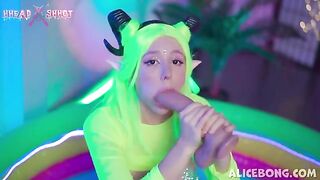 Cum is all over my body after using wet pussy dildo