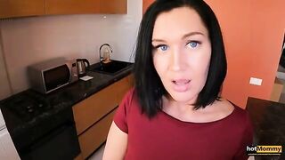 The step mom was handcuffed and pleasured by her step son