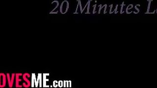Petite Vixen surprises her stepbro with a deepthroat blowjob on his birthday