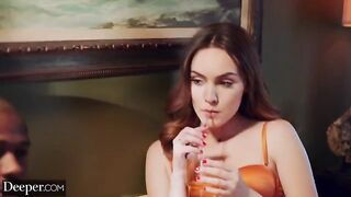 A sexy woman knows how to get her man's undivided attention in a steamy scene