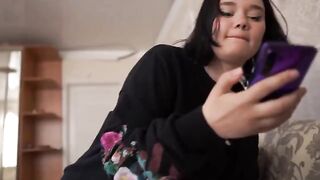 Your wife probably doesn't know how to suck cock, but this babe does it perfectly!