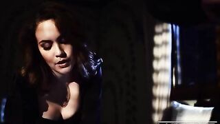 A girl, played by stunning Freya Parker, is getting fucked sensually in doggy style