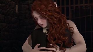Harry Potter fucked Hermione Granger on the third floor of their house