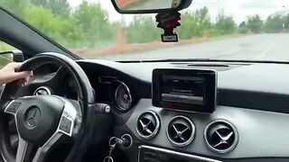 The hot girl buys a used car and fucks the seller in it