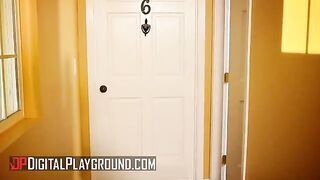 Scarlet Red and Clover caught their neighbor jerking off to their moans