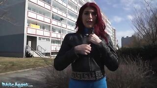 Redhead Brit gets fucked by Public Agent in hotel room