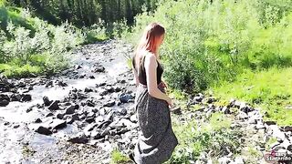 A cheerful girl wanted to have sex with someone and get a creampie