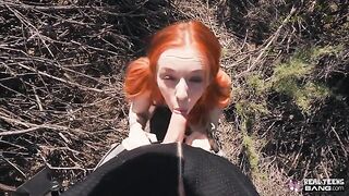 Redhead teen Madi Collins gets fucked hard after flashing