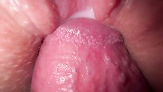A young guy fucks his stepsister, showcasing a close-up of the intense action