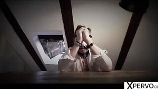 Two step sisters are sharing a man who is their sex slave in this hot video