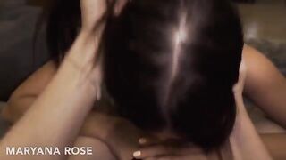 A friend taught the lesson of intimacy to a hot girl, Maryana Rose