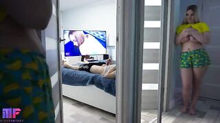 The stepdaughter continues to spy on her stepfather in a daring act
