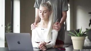 Young Siberian girl Eva Elfie gets fucked by her tutor in a steamy Zoom class